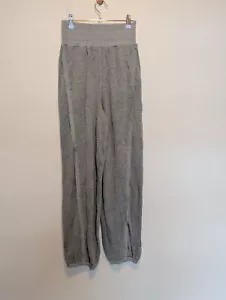 Free People Movement XS Heather Grey Rib Wide Leg Lounge Pant Yoga Activewear - Picture 1 of 5