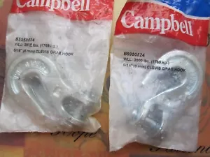 Ganchos de agarre para horquilla, Campbell # B5950524, 3.900 libras, juego de 2 NUEVO - Imagen 1 de 3