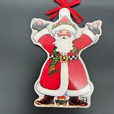 Mary Engelbreit ME Santa Claus Ornament Die Cut Wood 6"