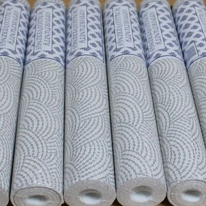 6 Rolls Silver Grey Wallpaper Geometric Pattern Thick Textured Slight Imperfect - Picture 1 of 9