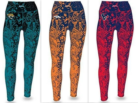 Zubaz NFL Jaguars Broncos or Texans Women's Gradient Print Leggings Cover