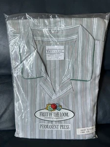 Pijama vintage para hombre Fruit of the Loom poliéster algodón prensa perma D-X grande - Imagen 1 de 4
