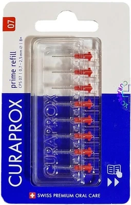 Curaprox Interdentalbürsten CPS 07 rot - Prime refill Zahnzwischenraumbürste - Bild 1 von 2