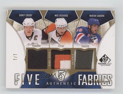 2009-10 SP Game Used Edition /7 Sidney Crosby Marian Gaborik Mike Richards Patch - Image 1 of 2