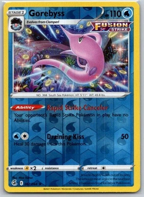 Gorebyss 067/264 Reverse Holo SWSH08: Fusion Strike NM - Image 1 of 2