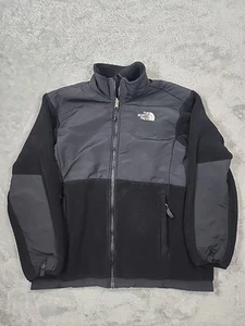 The North Face Jacket Youth Girls XL Solid Black Soft Fuzzy Fleece Full Zip - Picture 1 of 11
