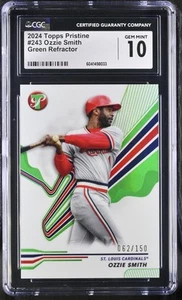 2024 Topps Pristine Ozzie Smith #243 Green Refractor CGC 10 - Picture 1 of 2
