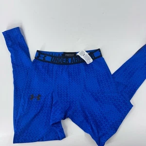 Under Armour Royal Blue Geometric compression Pants - Picture 1 of 11