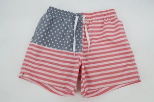 Chubbies Swim Trunks Small Red White Blue Lined 5.5" American Flag Patriotic - Picture 1 of 9