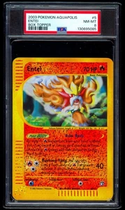 2003 Pokemon ENTEI Aquapolis Set REVERSE HOLO Jumbo TOPPER Card 5/12 Rare PSA 8 - Bild 1 von 2