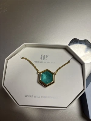 Collar Bomb Party A Sign Of Endearment LC Creado Aqua Calcedonia/oro Foto 1 de 2