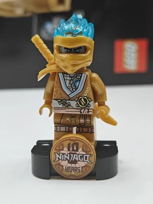 Rare Ninjago Zane Golden Ninja 10th Anniversary Custom Lego Minifigure 71739 - Image 1 of 4