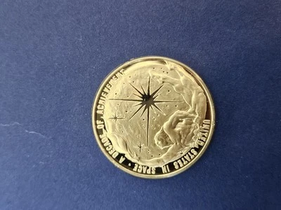 Franklin Mint United States In Space Sterling Silver Proof Coin Postmasters #03 - Image 1 of 4