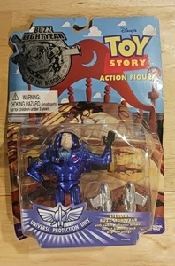 VTG 90s Toy Story Stealth Buzz Lightyear Chrome Blue Thinkway Toys NEW Figure - Picture 1 of 6