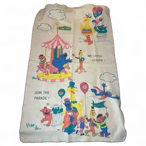 Vintage 70er Sesamstraße Decke Karneval Umzug Motiv Retro Kinder Bettwäsche - Bild 1 von 10