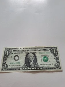 1963 D Series A $1 One Dollar Bill Star Note Circulated - Picture 1 of 5