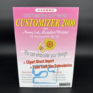 NEW Janome Customizer 2000 Memory Craft Reader Write CD-ROM CIB Complete - Picture 1 of 5