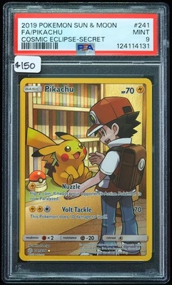 2019 Pikachu #241 Cosmic Eclipse PSA 9 Pokemon Card - Image 1 of 3