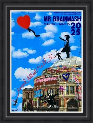 Mr Brainwash SIGNED ARTIST PROOF Art Poster Handmade Display COA Music Autograph - Image 1 of 4