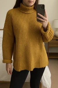 Tu Damen Senf Pullover Strick Größe 12 - Bild 1 von 8