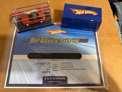 HOT WHEELS ЗАВОДСКОЙ КОРВЕТ C6 КАБРИОЛЕТ FAO SCHWARZ ОЧЕНЬ РЕДКИЙ HUGGER ОРАНЖЕВЫЙ - Изображение 1 из 2