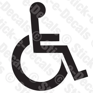 WHEELCHAIR Vinyl Die Cut Decal Sticker - Handicap Disability Disabled ISA Symbol - Picture 1 of 2