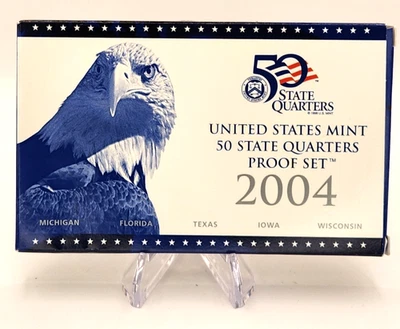 2004 United States Mint 50 State Quarters Proof Set- with COA (S) - Image 1 of 4