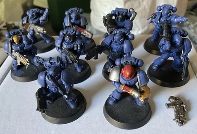 Warhammer 40K Space Marines Ultramarines - 10x Firstborn Tactical Marines (R48) - Image 1 of 2
