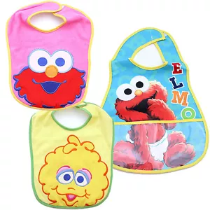 Juego de 3 baberos impermeables Sesame Street Baby Elmo and Friends para niña  - Imagen 1 de 4