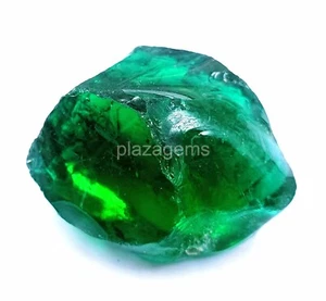NATURAL CERTIFIED 307 CT TRANSPARENT ROUGH GREEN MOLDAVITE LOOSE GEMSTONE 4AUQ - Picture 1 of 8