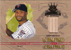 2004 Donruss Diamond Kings Torii Hunter Twins Cut Collection Game Used Bat 1/100