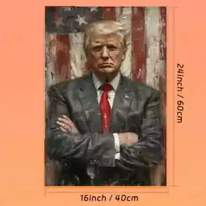 Donald Trump 2024 Präsidentschaftskampagne Leinwandbild - hochwertige Wanddeko - Bild 1 von 8