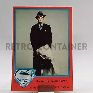 Red Card Topps 1978 - Superman The Movie - # 129 Our Hero in Civilian Clothes - Imagen 1 de 1