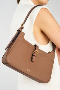 Oroton Brown Shoulder Bag Dylan Baguette - Picture 1 of 6