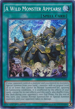 A Wild Monster Appears! [SECE-EN064] Secret Rare Heavily Played 1st Edition - Yu - Image 1 of 1