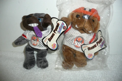 2 Burger King Cool Beans 1999 CLEVELAND BROWNS DAWG POUND CRUSHER TRAPPER Cover