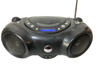 Reproductor de CD portátil Memorex radio AM/FM boombox con cable de CA MP3851BLK probado Foto 1 de 4