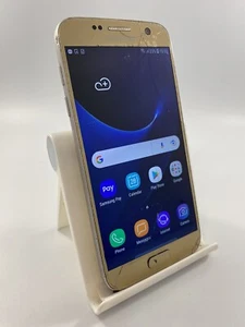 Samsung Galaxy S7 Gold Unlocked 32GB 32GB 5.1" 12MP Android Smartphone Cracked - Picture 1 of 13