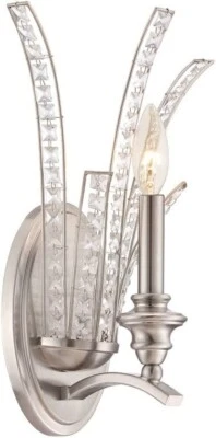 FUENTE DE DISEÑO 85701-SP APLIQUE DE PARED PLATINO SATINADO GRAN PLAZA Foto 1 de 4