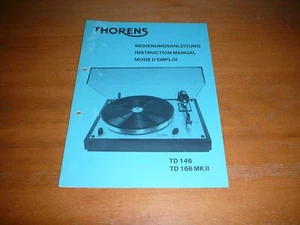 Thorens TD 146 TD 166 MK II Gebrauchsanleitung - Bild 1 von 4