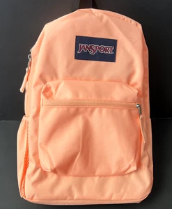 Backpack JANSPORT PEACH NEON Full Size 16" Bag Knapsack - Picture 1 of 10