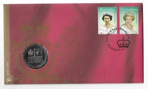Australia 2002 Golden Jubilee 50c Fifty Cent Coin Cover PNC - Picture 1 of 1