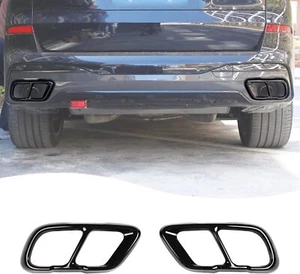 Steel Rear Exhaust Muffler Tail Pipe Cover For BMW X5 G05 X6 G06 X7 G07 2019-24 - Picture 1 of 10