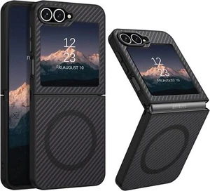 Funda MagSafe a prueba de golpes de fibra de carbono para Samsung Galaxy Z Flip6 5G 6,7" - Imagen 1 de 7