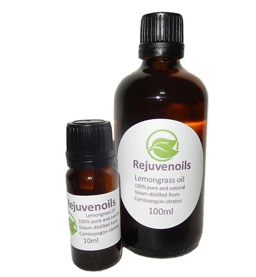 REJUVENOILS LEMONGRASS ESSENTIAL OIL, ANTIBACTERIAL, NATURAL ANTISEPTIC 100% PURE