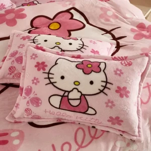 One-Pair Package Plush Hello Kitty Sanrio Cartoon Anime Pillow Case Pillowcase W - Picture 1 of 13