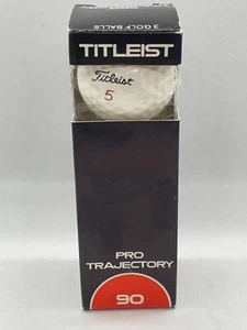 Vintage Titleist Pro Trajectory 90 #5 Golf Balls 3 Pack - Picture 1 of 6