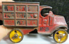 Vintage Unknown Maker 1930's Cast Iron 5" Red Mack Truck Unusual Metal Wheels