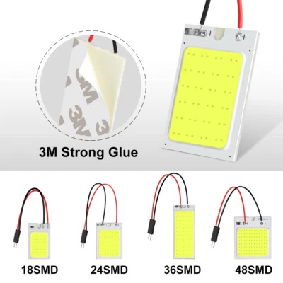 18/24/36/48 SMD COB LED 12V Light Car Interior Panel Lights Dome Lamp Bulb-s - Image 1 of 4