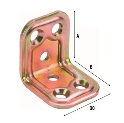 PIASTRA ANGOLARE ACC. TROP ART.749 30X30X30 MM PER GIUNZIONE TRAVI IN LEGNO - Immagine 1 di 2